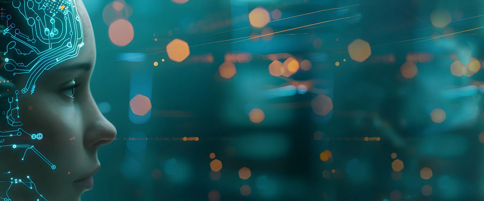 Painel tecnológico representando inovação em atendimento.